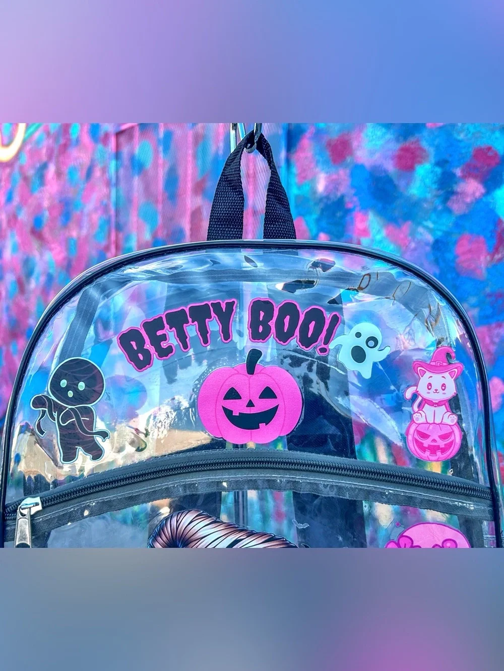 BETTY BOO! Clear Backpack 15”